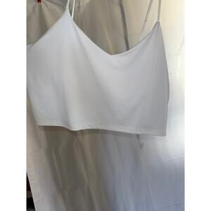 no boundaries white cropped tank top size XXL basic crop top sleeveless